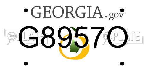G8957O Georgia License Plate