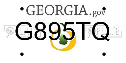 G895TQ Georgia License Plate