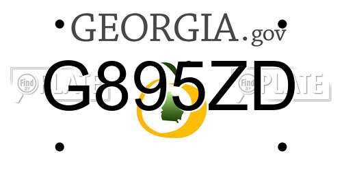 G895ZD Georgia License Plate
