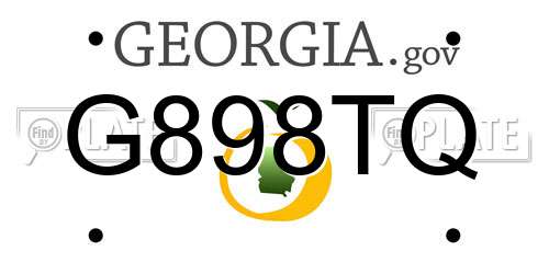G898TQ Georgia License Plate