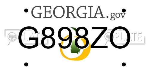 G898ZO Georgia License Plate