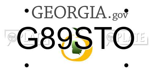 G89STO Georgia License Plate