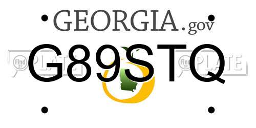 G89STQ Georgia License Plate