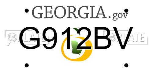 G912BV Georgia License Plate