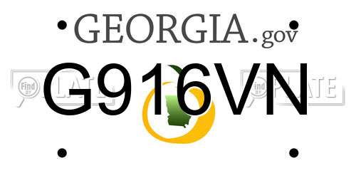 G916VN Georgia License Plate