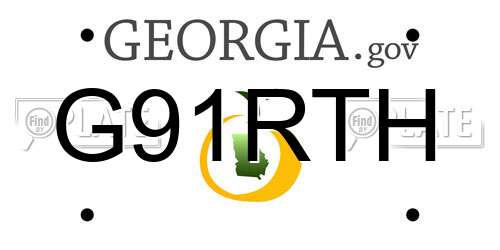 G91RTH Georgia License Plate
