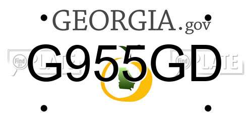 G955GD Georgia License Plate