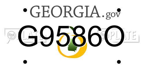 G9586O Georgia License Plate