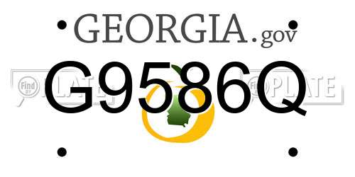G9586Q Georgia License Plate