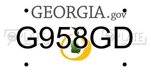 G958GD Georgia License Plate