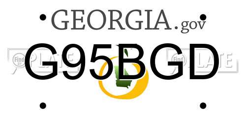 G95BGD Georgia License Plate