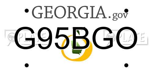 G95BGO Georgia License Plate