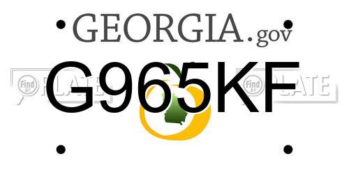 G965KF Georgia License Plate