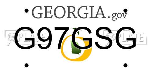 G97GSG Georgia License Plate