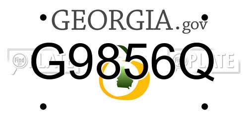 G9856Q Georgia License Plate