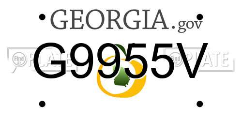 G9955V Georgia License Plate