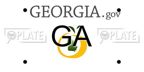 GA Georgia License Plate