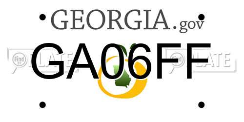 GA06FF Georgia License Plate