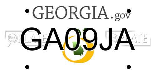 GA09JA Georgia License Plate
