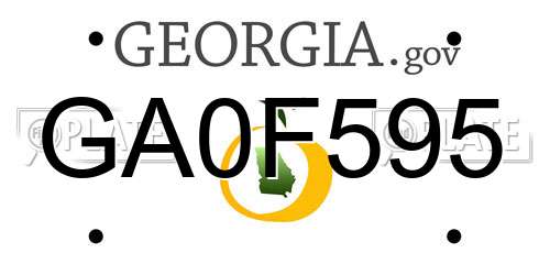 GA0F595 Georgia License Plate