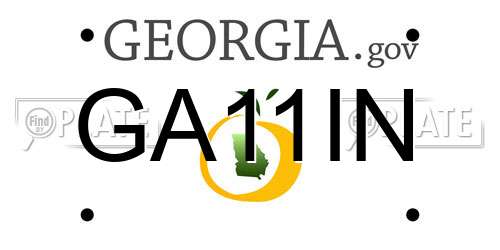 GA11IN Georgia License Plate