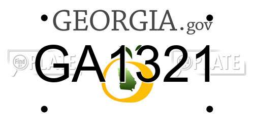 GA1321 Georgia License Plate