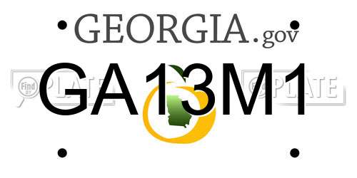 GA13M1 Georgia License Plate
