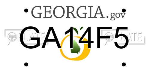 GA14F5 Georgia License Plate