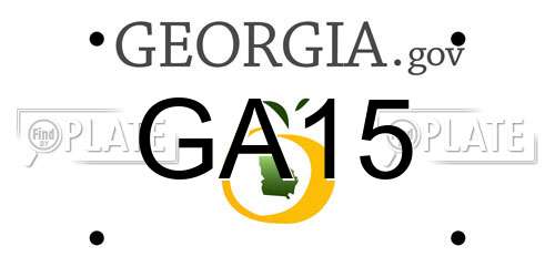 GA15 Georgia License Plate