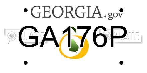GA176P Georgia License Plate