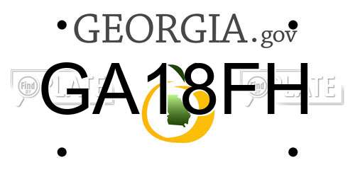 GA18FH Georgia License Plate
