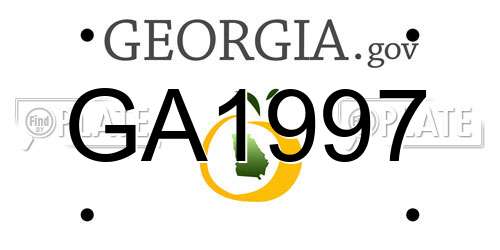 GA1997 Georgia License Plate