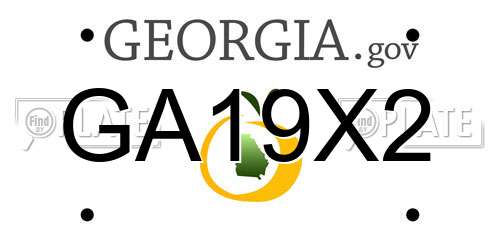 GA19X2 Georgia License Plate