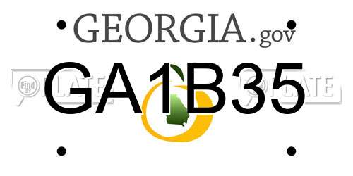 GA1B35 Georgia License Plate