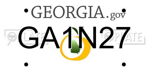 GA1N27 Georgia License Plate