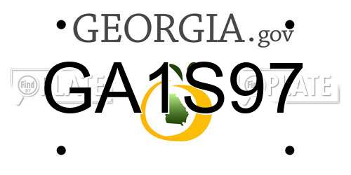 GA1S97 Georgia License Plate