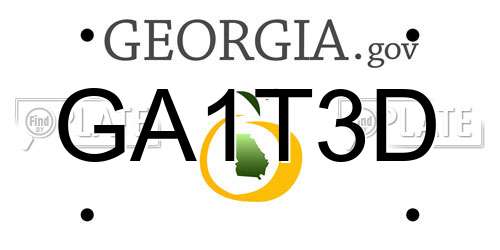 GA1T3D Georgia License Plate