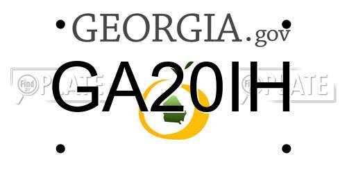 GA20IH Georgia License Plate