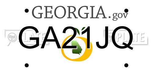 GA21JQ Georgia License Plate