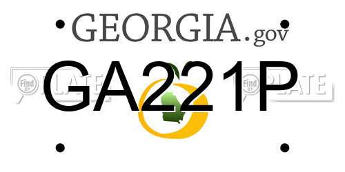GA221P Georgia License Plate