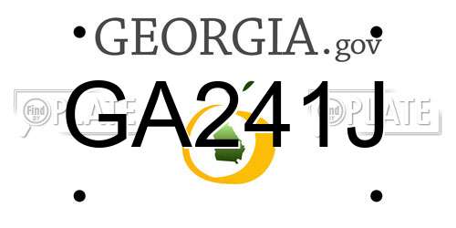 GA241J Georgia License Plate