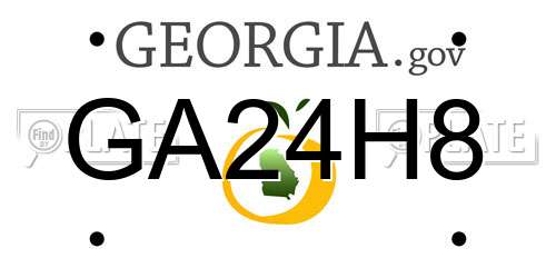 GA24H8 Georgia License Plate