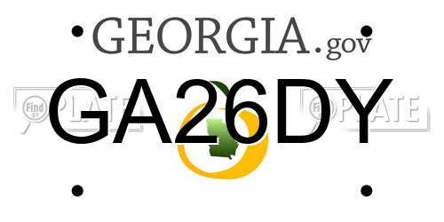 GA26DY Georgia License Plate