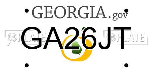 GA26JT Georgia License Plate