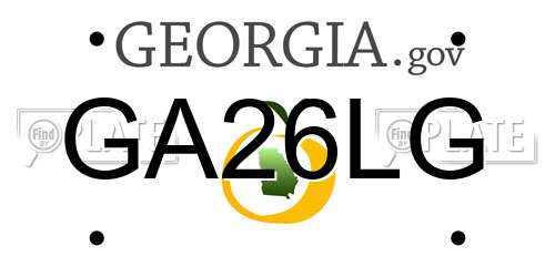 GA26LG Georgia License Plate