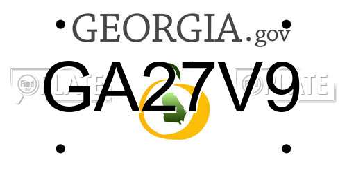 GA27V9 Georgia License Plate