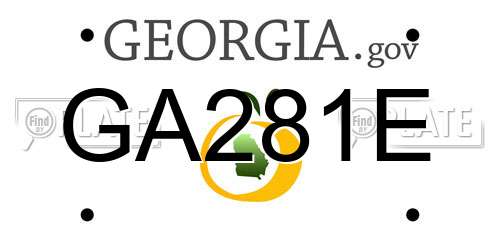 GA281E Georgia License Plate
