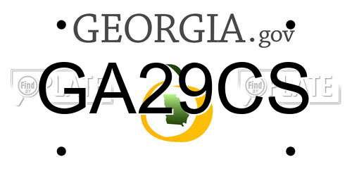 GA29CS Georgia License Plate