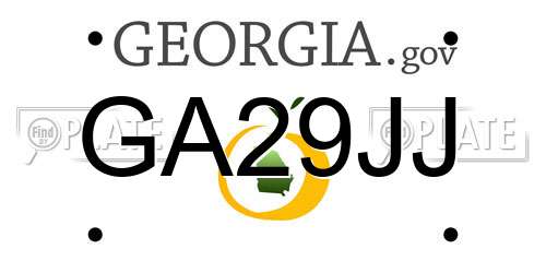 GA29JJ Georgia License Plate