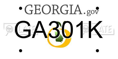 GA301K Georgia License Plate